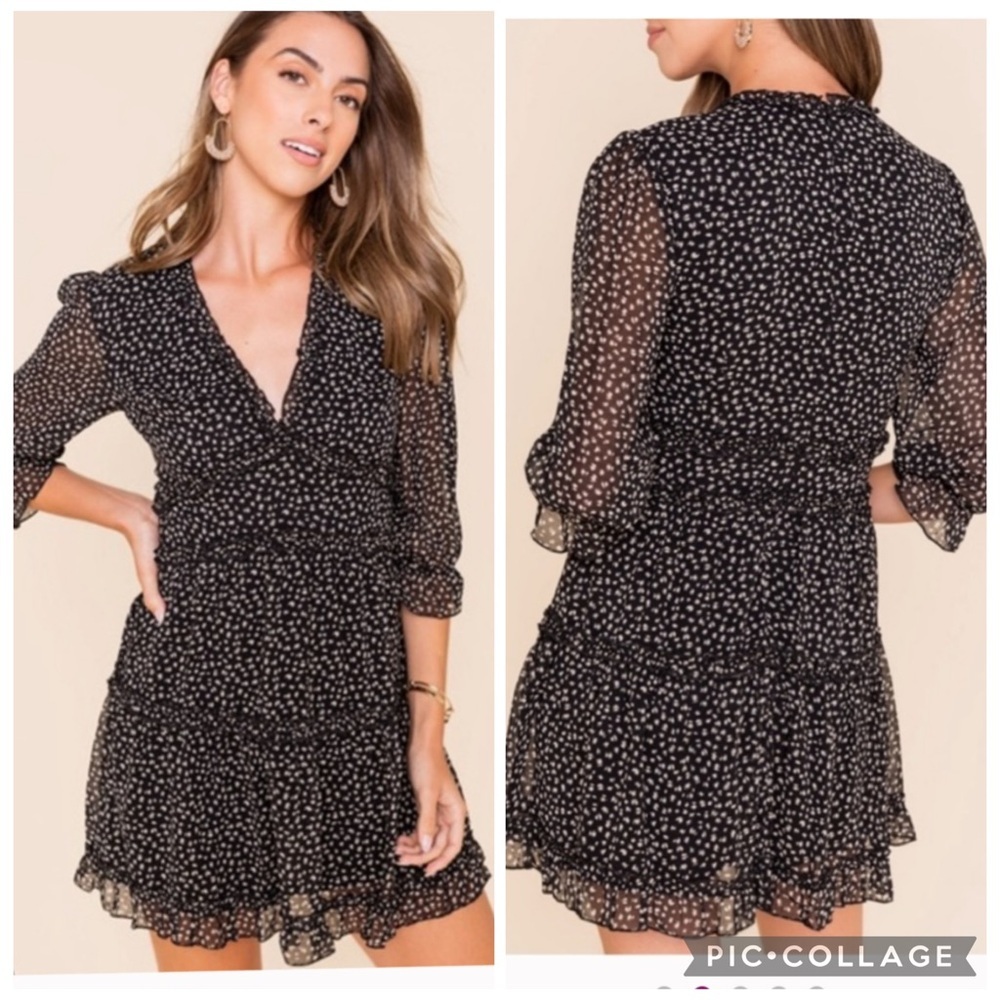 Francesca's "mi ami" karter ruffle mini dress Medium